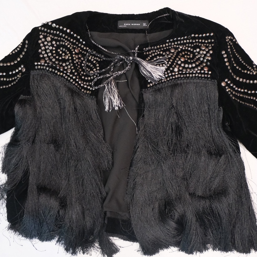 Zara - Fringe 70's Style Jacket